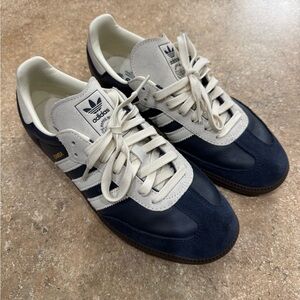 Adidas Samba Navy and Cream Shoes